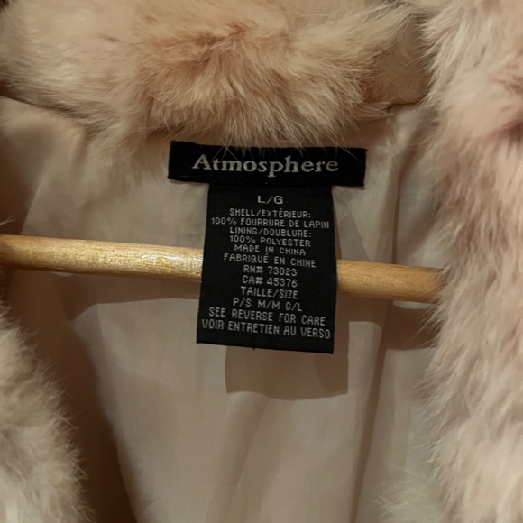 Pink Rabbit Fur Coat - Picture 3 of 4